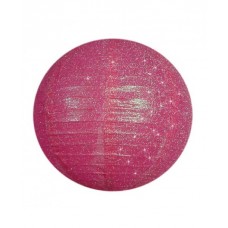 12" Paper Lanterns Round 'Fuchsia' Glitter - Regular Wire Ribbed