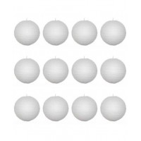 12" Paper Lanterns 'White' - Irregular Bamboo Value Pack Irregular (12 pieces)